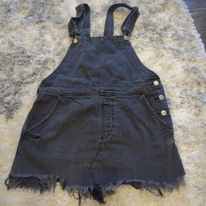Denim Skirt Overalls